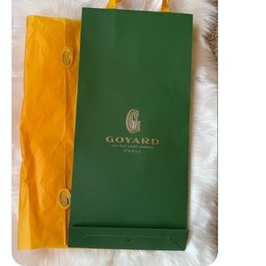 Goyard shopping bag with tissue paper and ribbon